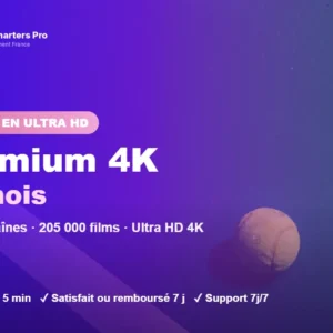 Abonnement IPTV Smarters Pro Premium 4K 12 mois : sport, films et séries en Ultra HD 4K sur Smart TV
