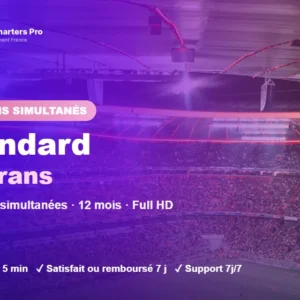 Abonnement IPTV Smarters Pro Standard multi-écrans 5 écrans : 5 lectures simultanées en Full HD
