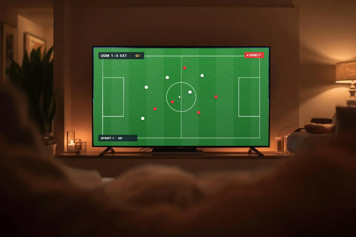 Football en direct avec l'abonnement IPTV IPTV Smarters Pro Standard 4 écrans